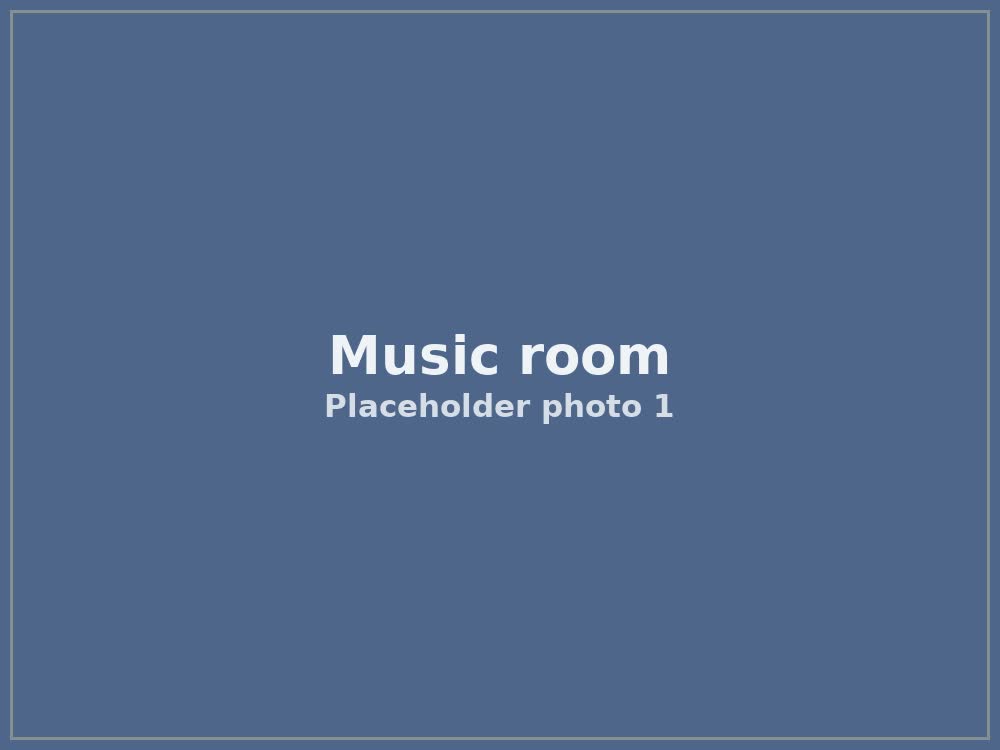 Placeholder - a photo of the music room will go here